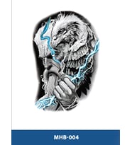 MHB-004 ORTA BOY KARTAL VE ZEUS DESEN GEÇİCİ DÖVME-TATTO