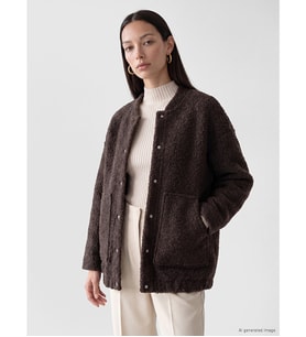 LCW EVERYDAY Kahverengi Oversize Kadın Bomber Kaşe Kaban