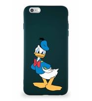 Apple iPhone 6S Plus Soft Premier Kapak Donald Duck-D Tasarımlı Silikon Kılıf - Yeşil (Şeffaf)