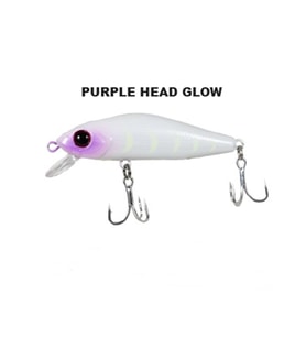 Ryuji Süper Minnow 5,5cm 5gr Maket Yem Purple Head Glow