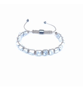 Clays Jewellery Varisit Taşı Küp Kesim Makrome Bileklik