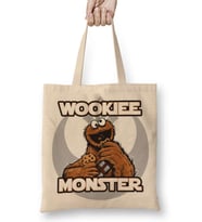 Wookiee Monster Kurabiye Canavarı Bez Çanta Uzun Saplı