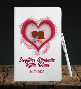 Sevgililer Gününe Özel Defter Kalem Seti 35