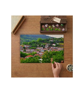 Şirince Köyü Manzarası Tasarımı 240 parça Ahşap Puzzle Ahşap Kutuda MP06992
