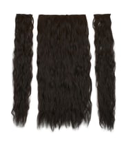 Fiber Sen Kabarık Daalı Yarım Ay + 2 Yan Çıt Çıt / Kahverengi