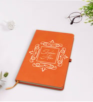 BK Gift Kişiye Özel İsimli Turuncu Termo Deri Defter Model 1