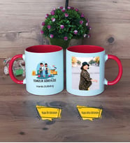 Temizlik Görevlisi Kupa Bardak Kırmızı Fotoğraflı