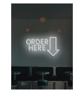 ORDER HERE Yazılı ve Şekilli Neon Tabela