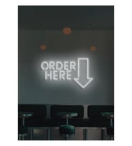 ORDER HERE Yazılı ve Şekilli Neon Tabela