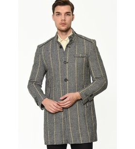 PLT8391 DEWBERRY ERKEK PALTO-EKOSE GRİ