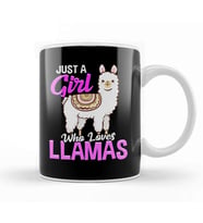 Just A Girl Who Loves Llamas Cute & Funny Lama Kupa Bardak Porselen