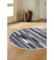 Dijidekor Halı Gri Cool Köln Yıkanabilir Yuvarlak Kesme İnce Yolluk Kilim Salon Halısı Modelleri