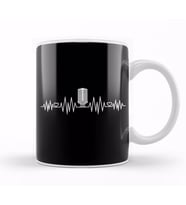 Podcast Heartbeat Podcaster Host Heart Beat Kupa Bardak Porselen