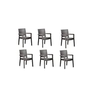 Holiday Troya Rattan Koltuk Kahverengi  6'lı Set HT02
