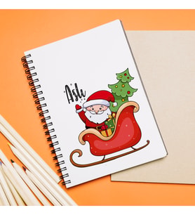 Noel Baba Tasarımlı Defter Kişiye Özel