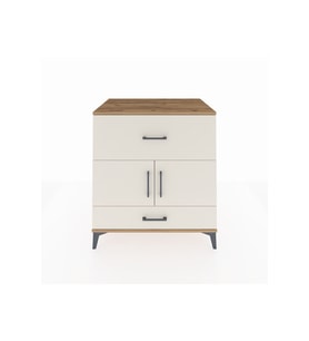 Kronos Şifonyer Tek Raflı 2 Çekmeceli 2 Kapaklı 88x59x96 Çam-Aytaşı