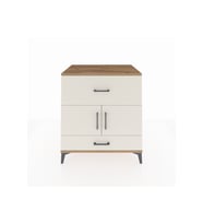 Kronos Şifonyer Tek Raflı 2 Çekmeceli 2 Kapaklı 88x59x96 Çam-Aytaşı