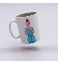 Kişiye Özel İsimli Hemşire Kupa Bardak, Hemşireler için İsimli Yeni Tarz Kupa, 330ml, Beyaz (Doğal Beyaz)