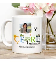 Kişiye Özel Çevre Mühendislerine Özel Kupa Bardak