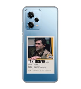 Redmi Note 12 Pro 5G Uyumlu Taxi Driver Poster Tasarımlı Şeffaf Telefon Kılıfı