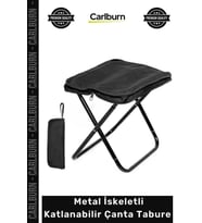 #Tabure Portatif Hafif Kamp Piknik Balıkçı Dayanıklı Metal İskeletli Katlanabilir Çanta Tabure