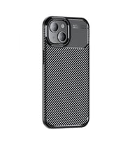 iPhone 15 Kılıf Negro Karbon Tasarım Silikon Kılıf (Siyah)