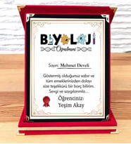 Biyoloji Öğretmenine Plaket (STD)