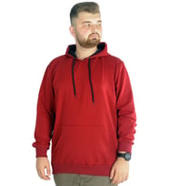 Mode XL Büyük Beden Eşofman Üstü 2ip Basic 20569 Bordo
