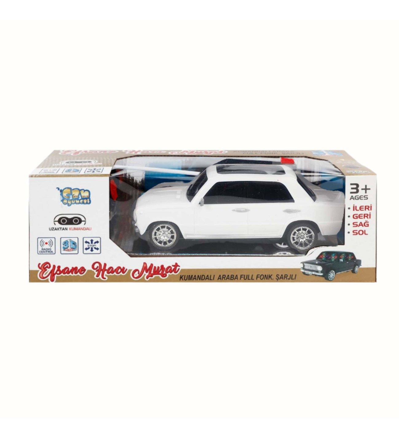 ThreeMB Toys Efsane Hacı Murat Uzaktan Kumandalı Şarjlı Araba (Beyaz)