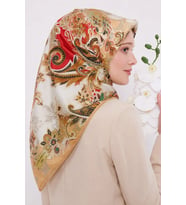 Lesscarves Desenli Pamuk İpek Eşarp LS2203