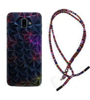 Samsung J6 Plus J7 Prime J7 Pro M20 Kılıf Boyun Asklı Rasta Silikon Renkli Prizmalar 1783