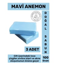 Özel Üretim Doğal Güzel Kokulu İzi Oluşumu Önleyici Organik Mavi Anemon Sabunu 3 Adet