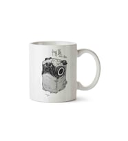 Pug Life Illustration Porselen Kupa Bardak