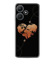 Infınix Hot 30i Kılıf Silikon Desen Özel Seri Plane Heart 1721