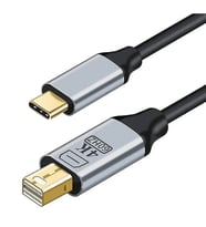 ZR126 Siyah Type-C Mini Dp Çevirici Kablo 1,8 M