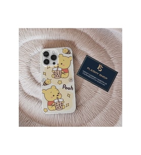 Samsung Galaxy A22/m22 Uyumlu Sevimli Winnie The Pooh Tasarımlı Şeffaf Kılıf