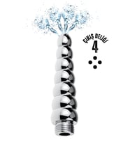 Paslanmaz Çelik 7  Beads Butt Plug 4 Delikli  Temizlik Metal Lavman Duş Başlığı
