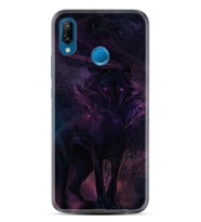 Huawei P20 Lite Mate 10 20 Lite Pro P40 Lite KılıfDesemli Silikon Black Purple Wolf 1791