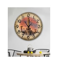 bilge Tasarım retro İZMİR saat kulesi tasarımlı Duvar Saati 35 x 35 CM (Karışık)