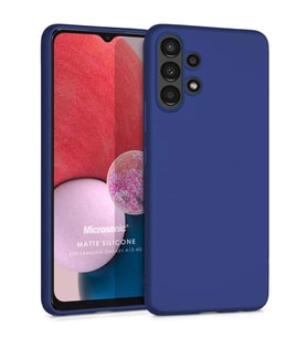 Microsonic Matte Silicone Samsung Galaxy A13 4G Kılıf Lacivert