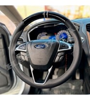 Ford Galaxy Mk4 Dikme Direksiyon Kılıfı Parlak Siyah Gri Detaylı Gri Çift Yüzük ve Dikiş 2015-2023