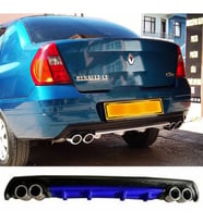 Renault Clio 2 Sedan Mavi Difüzör Çiftli Yuvarlak Egzoz Görünümlü D Tip Difizör