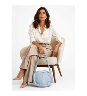 Glanzia Aria Sky Crossbody Açık Mavi Kadın Omuz Çantası Günlük Kullanım Şık Minimal Tasarım