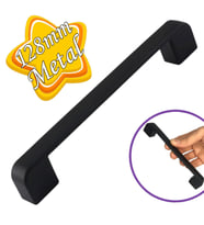 Oval Marmara Kulp 128 mm Siyah Mutfak Kulpu Çekmece Dolap Kapak Kulbu Metal  Mobilya Dolabı Kulpları