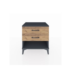 Hyperion Komodin 2 Çekmeceli 60x44x64 Antrasit-Çam