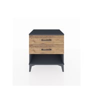 Hyperion Komodin 2 Çekmeceli 60x44x64 Antrasit-Çam