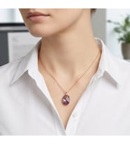 eJOYA 14 Ayar Altın Swarovski Taşlı Kalp Kolye 72167