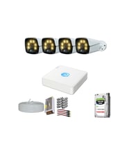 Provzen 4 Kameralı 5MP Lensli 1080P FullHD Gece Görüş Renkli Set