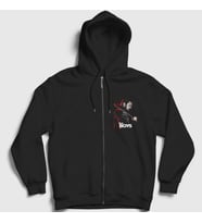 Presmono Unisex Siyah Crowbar Billy Butcher The Boys Fermuarlı Kapüşonlu Sweatshirt 458017tt