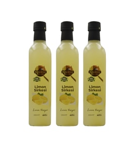 Tarihi SultanAhmet Baharatçısı Limon Sirkesi %100 Katkısız Doğal 3x500 ml  Özel Üretim